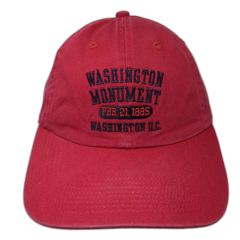 Blue 84 Washington Monument DC Red Baseball Cap One Size Adjustable Hat Cotton